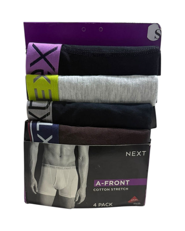 NEXT A Front Cotton Stretch Boxers (Pack of 4 Pcs)